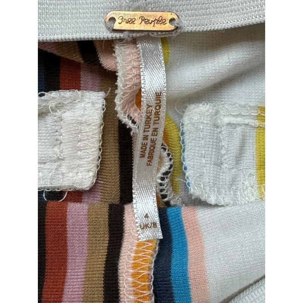 FREE PEOPLE Pants, Size 4, Striped, colorful, wide leg, high waist